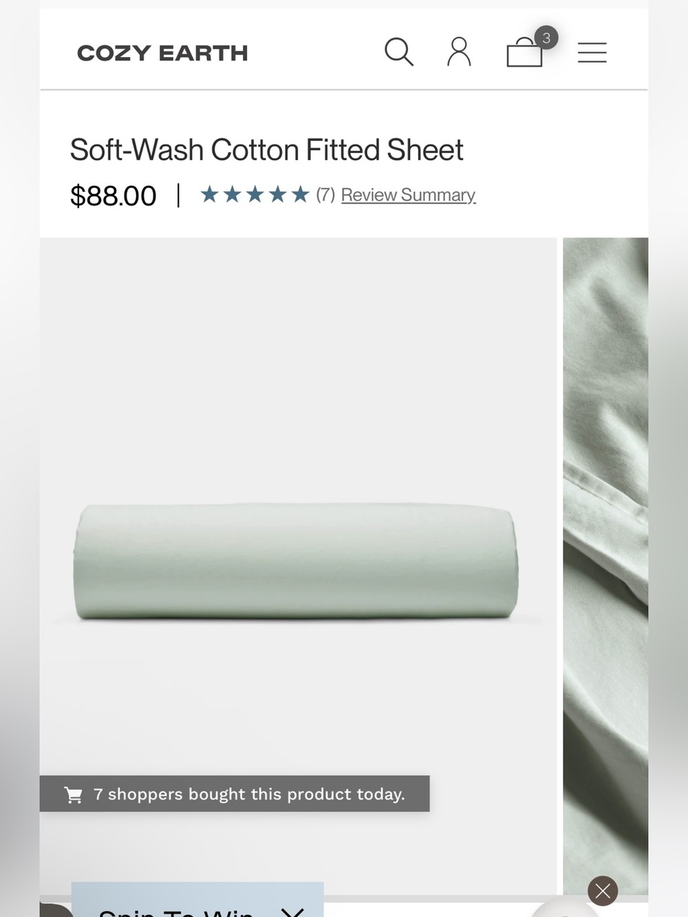 Soft-Wash Cotton Fitted Sheet - Laurel twin
